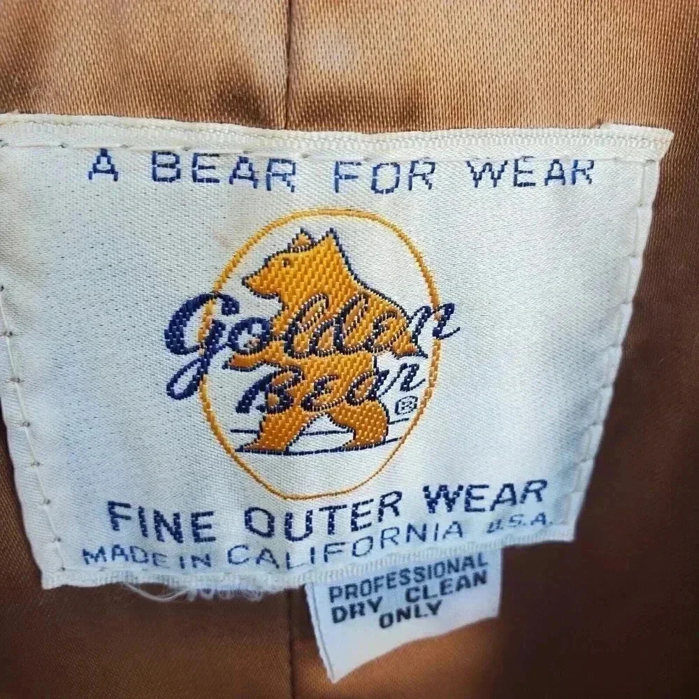 Vintage Golden Bear Suede Leather Jacket Men's Size 16 Made in USA - Picture 2 of 13